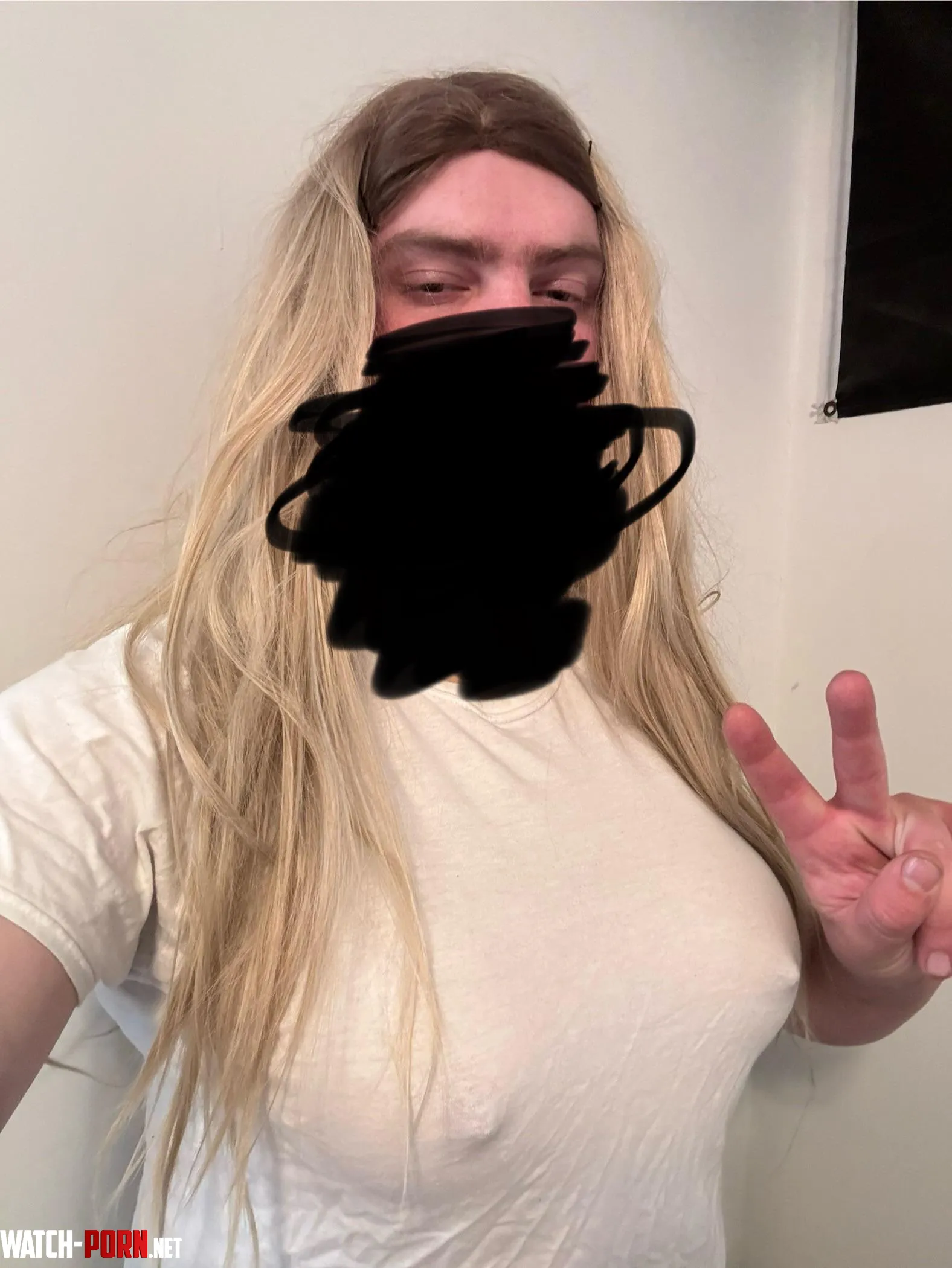 Blonde hair  white shirt  my big perky boobies  a timeless and sexy combo by Vast_Grade2410