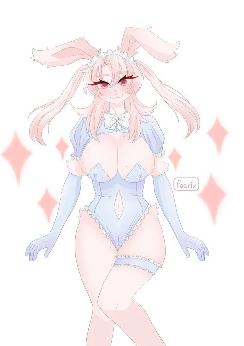 Thumbnail Q Bunny Suit Art by Me by faarix | Furry Category