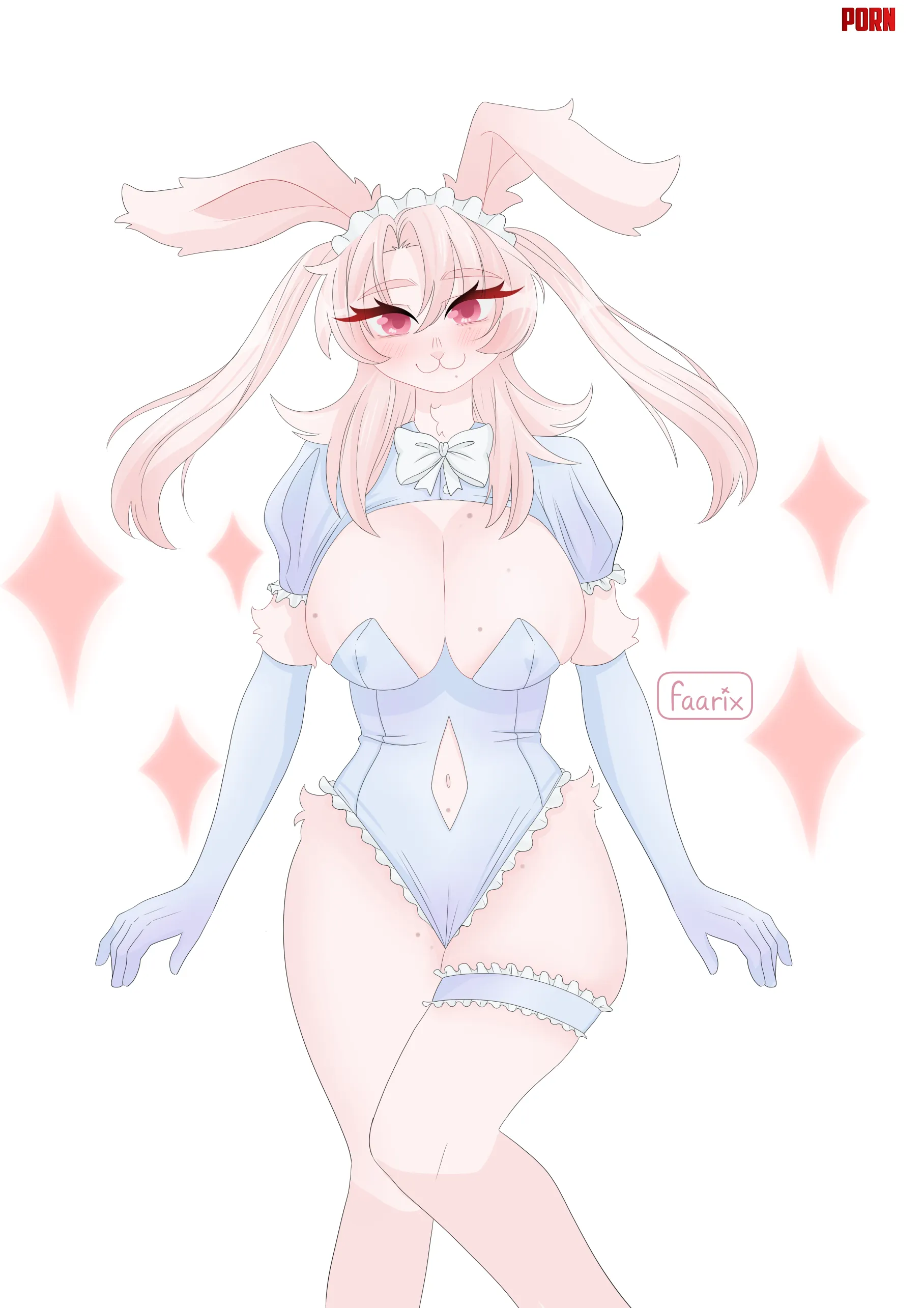 Q Bunny suit art by me by faarix