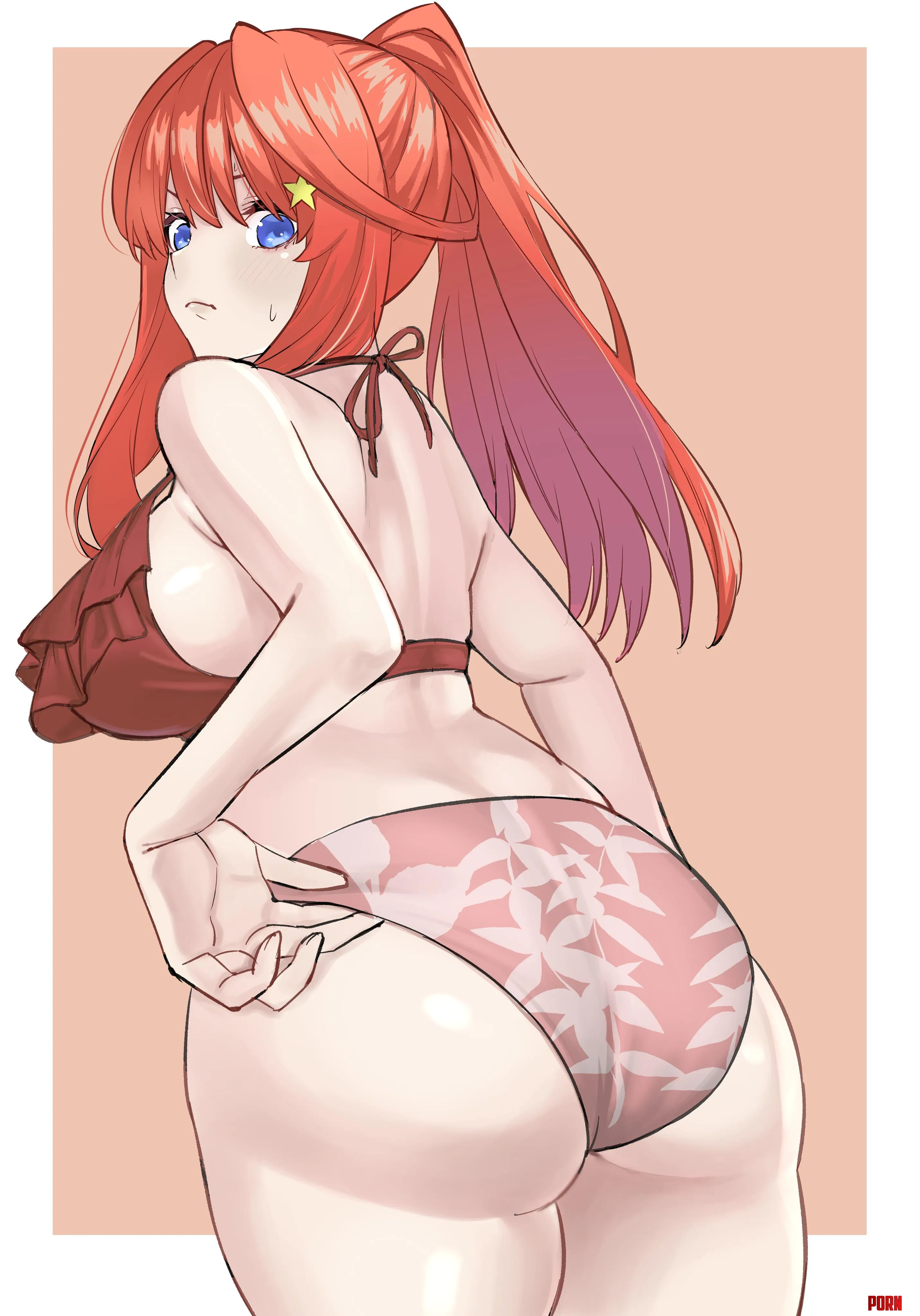 Itsuki Showing Off Her Fat Ass In A Bikini Quintessential Quintuplets by Csxc