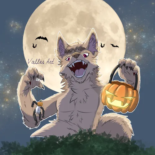 Thumbnail Boo Halloween Commissions Art by VallesGames - A Furry Treat Await