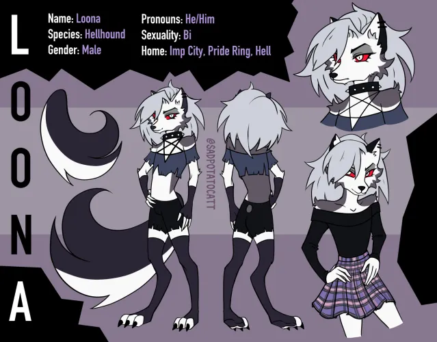 Thumbnail Genderbent Loona Sheet 3: Furry Artistry by sadpotatocatt