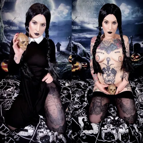 Thumbnail Wednesday Addams On/Off Transformation by InfinityWhore