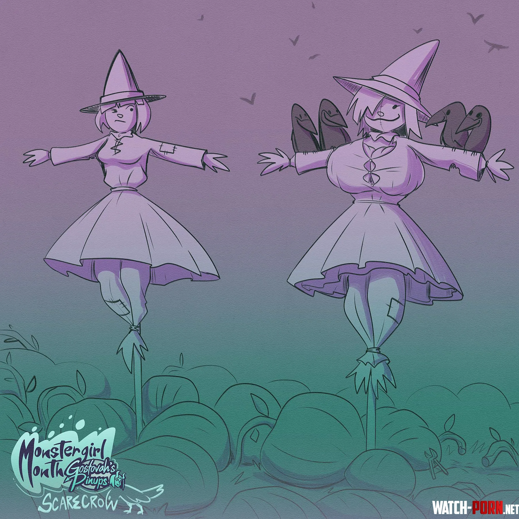 Monstergirl Month Day 7  Scarecrow by gostovah