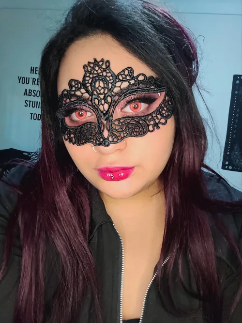 Thumbnail Mysterious Elegance: Gothic Lace Mask by Rkillerx221 | Chubby