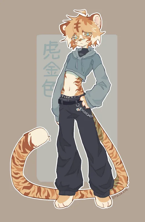 Thumbnail Meet the Golden Tiger in 'Designed a Golden Tiger D' by King_charlesIII | Category: Furry