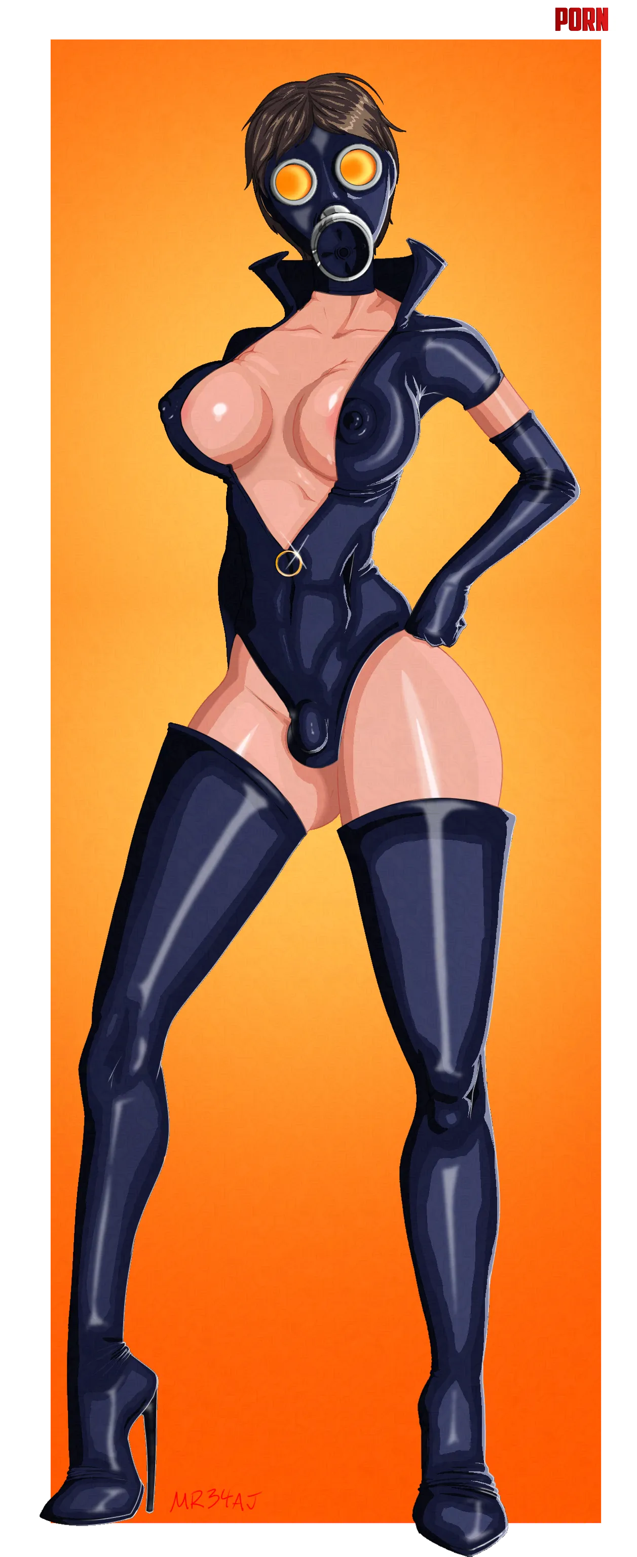 Latex Girl MyRulez34ArtJourney by MyRule34ArtJourney