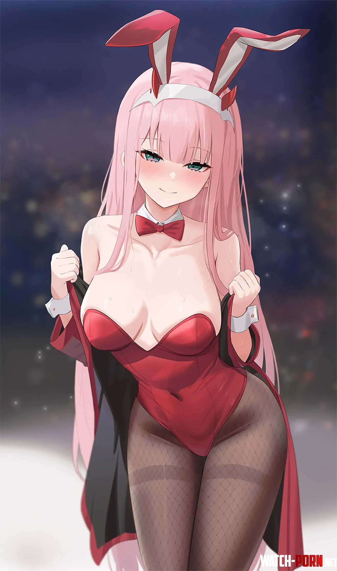 Blushing Bunny Zero Two cbmus  darling in the franxx by CorrupterSea