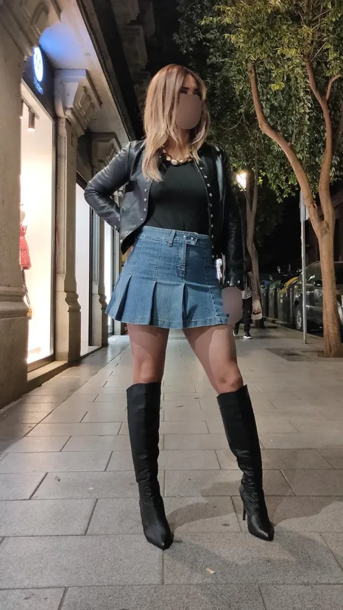 Thumbnail Styling a Flirty Mini Skirt and Boots: A Fashion Win! | laraflyincd | femboy