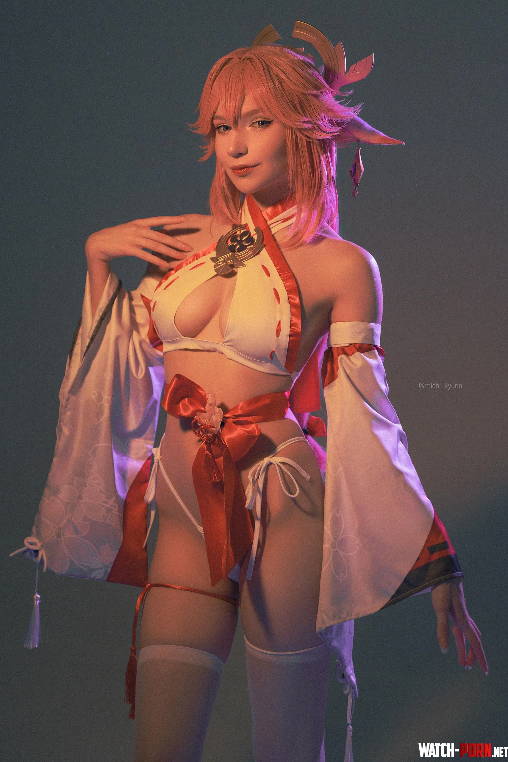 Yae Miko from Genshin Impact by michikyunn  by michi_kyunn