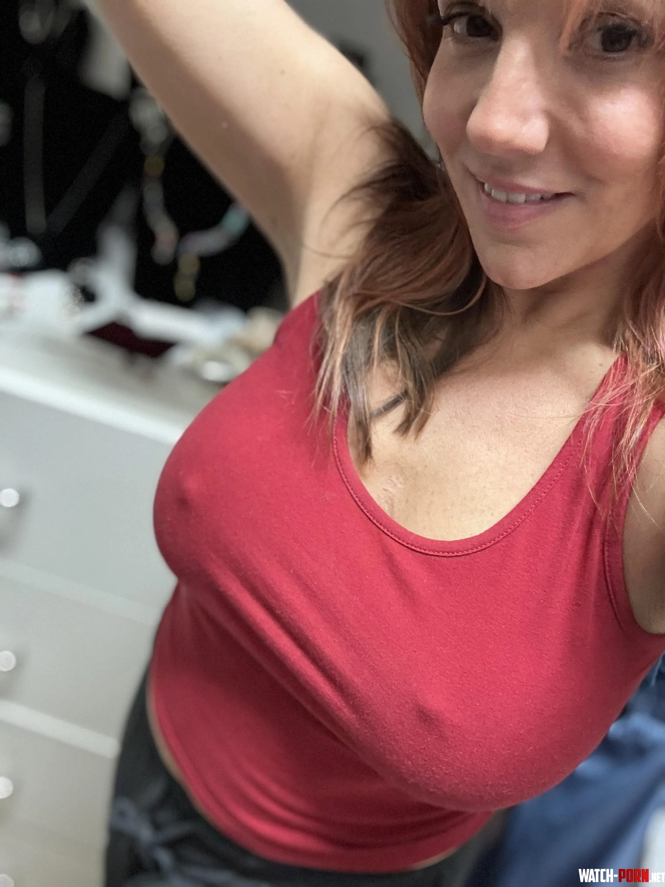 Really love this red tank top by HotPepperMILF