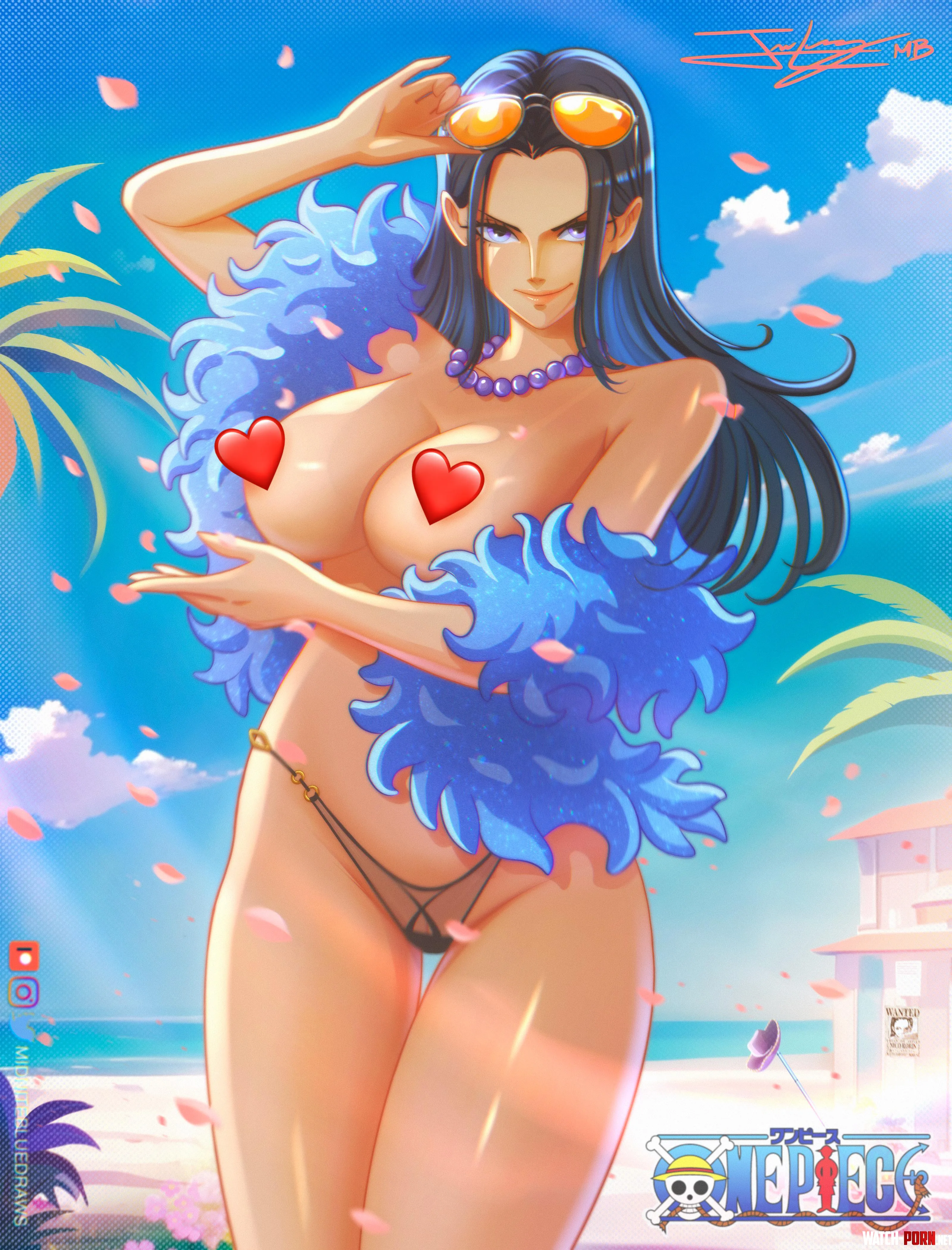 Nico Robin Hostess Garb outfit fan art by me  by IvoryiaInnocent