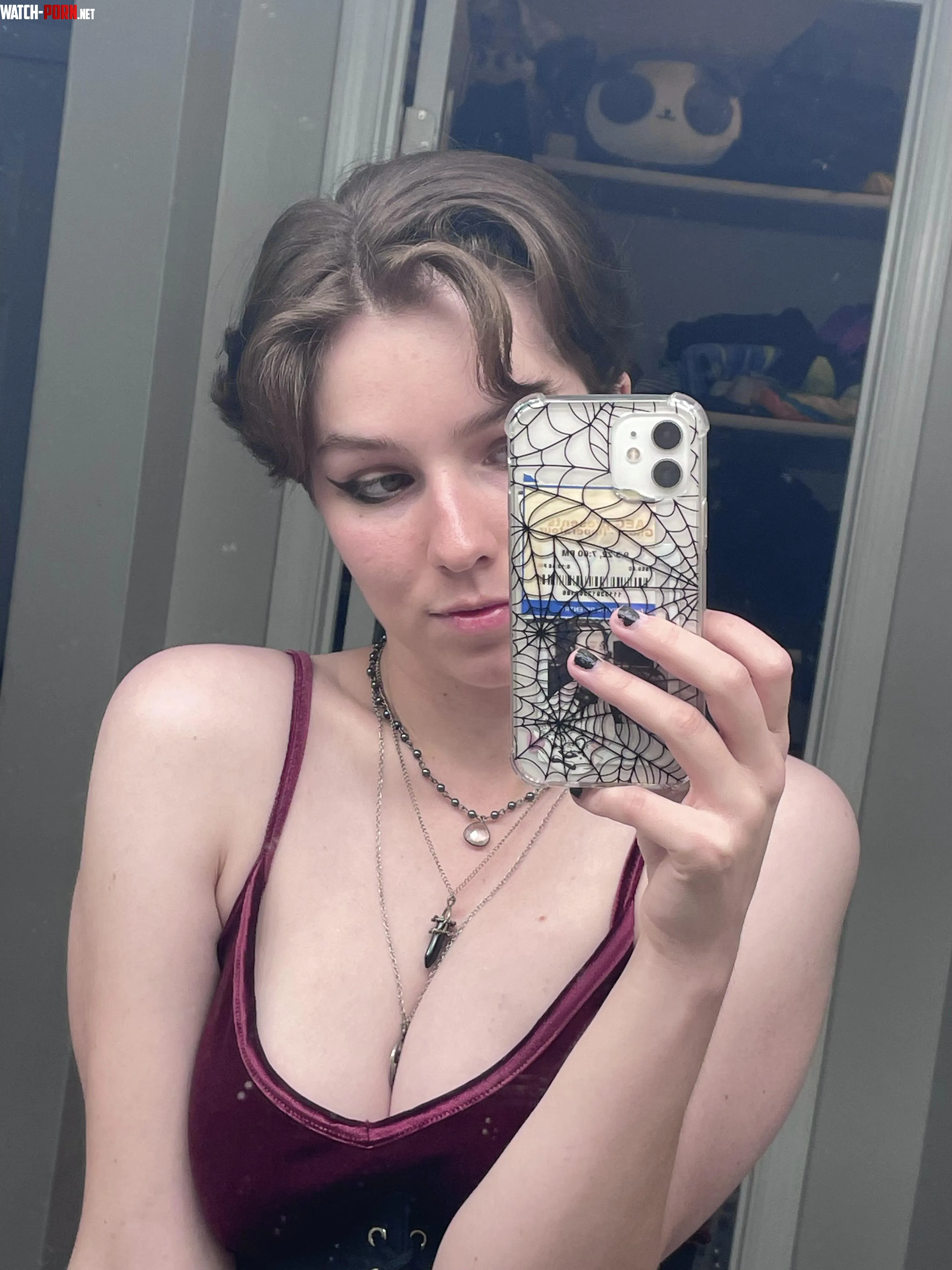 Tits barely fit in my lil velvet top by ComfyGrimRose