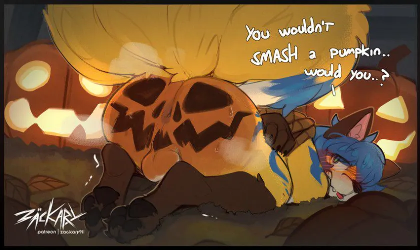 Thumbnail Juicy Delights: M Zackary911's Pumpkin-themed Yiff Adventure