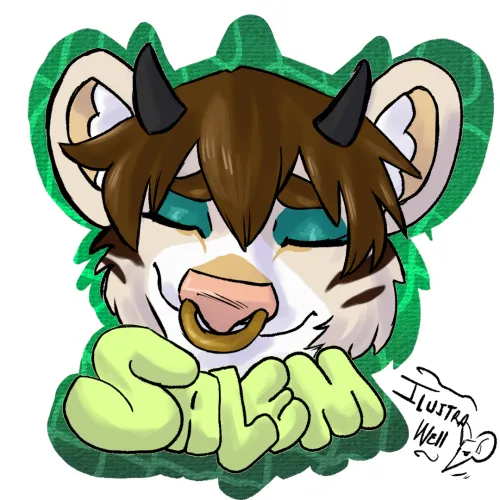 Thumbnail Commission Badge by Ilustrawell | Furry Article by Ilustrawell