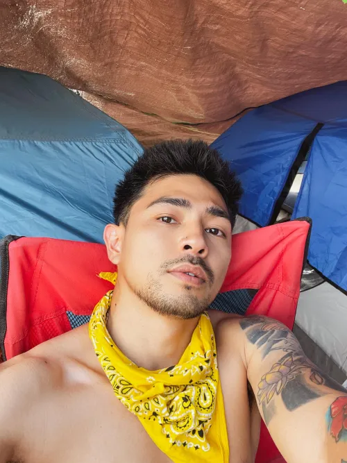 Thumbnail Campsite Vibes in a Yellow Bandana | king_leo_ace88