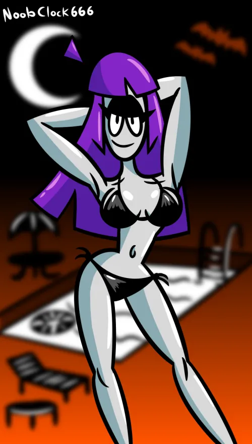 Thumbnail Spooky Month Delights: Lila Bikini Art by NoobJew666