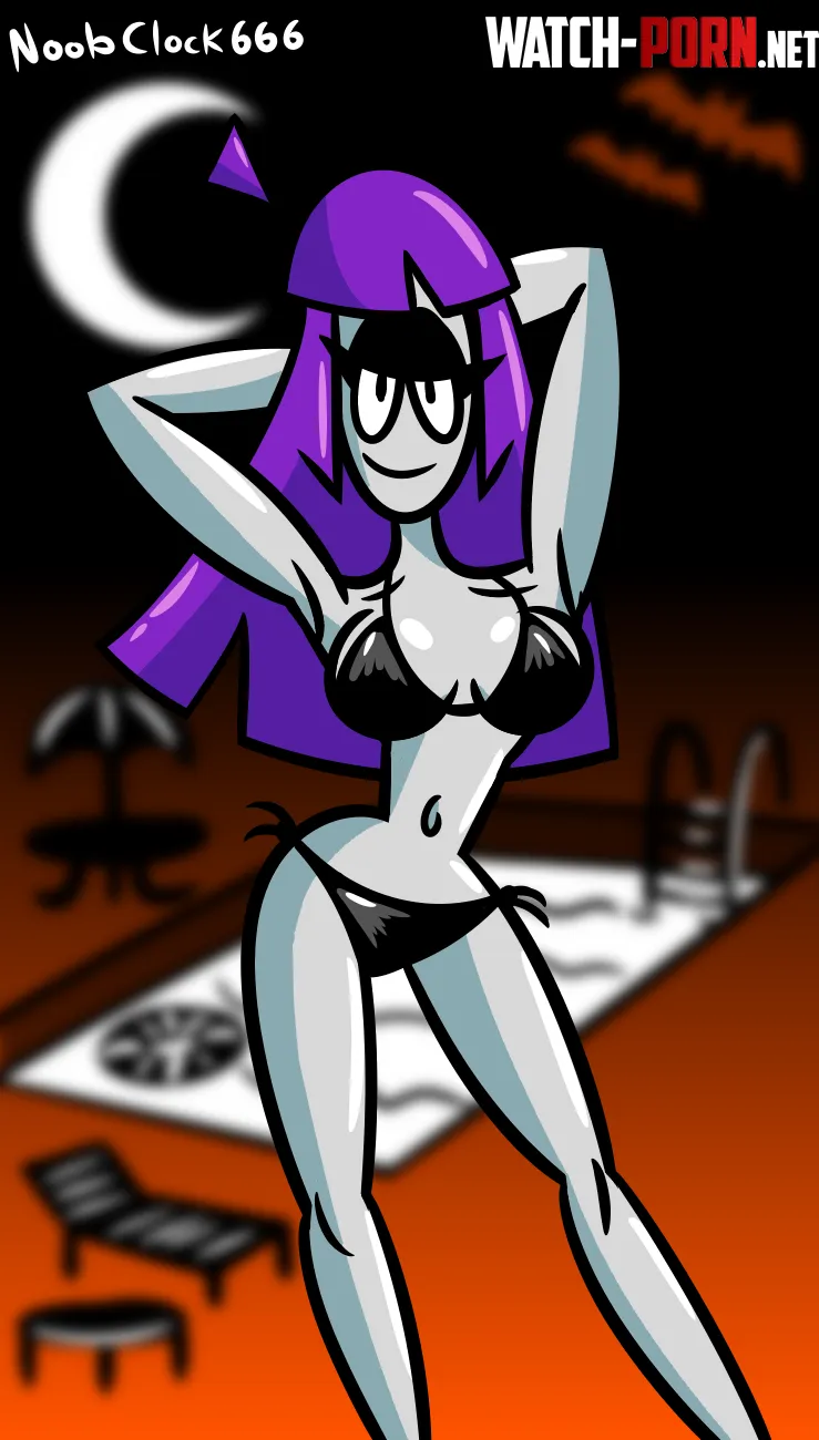 Spooky Month Lila bikini ART BY NOOBCLOCK666 by NoobJew666