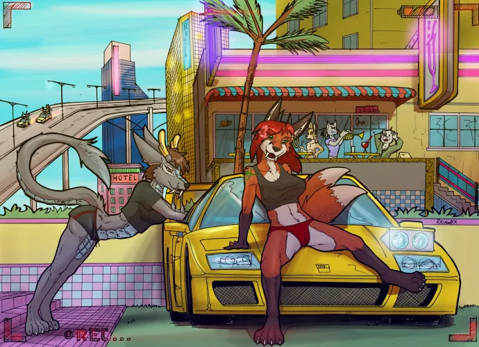 Thumbnail QA Weekend at the NeonDistrict by RickWulfk | Furry Fun