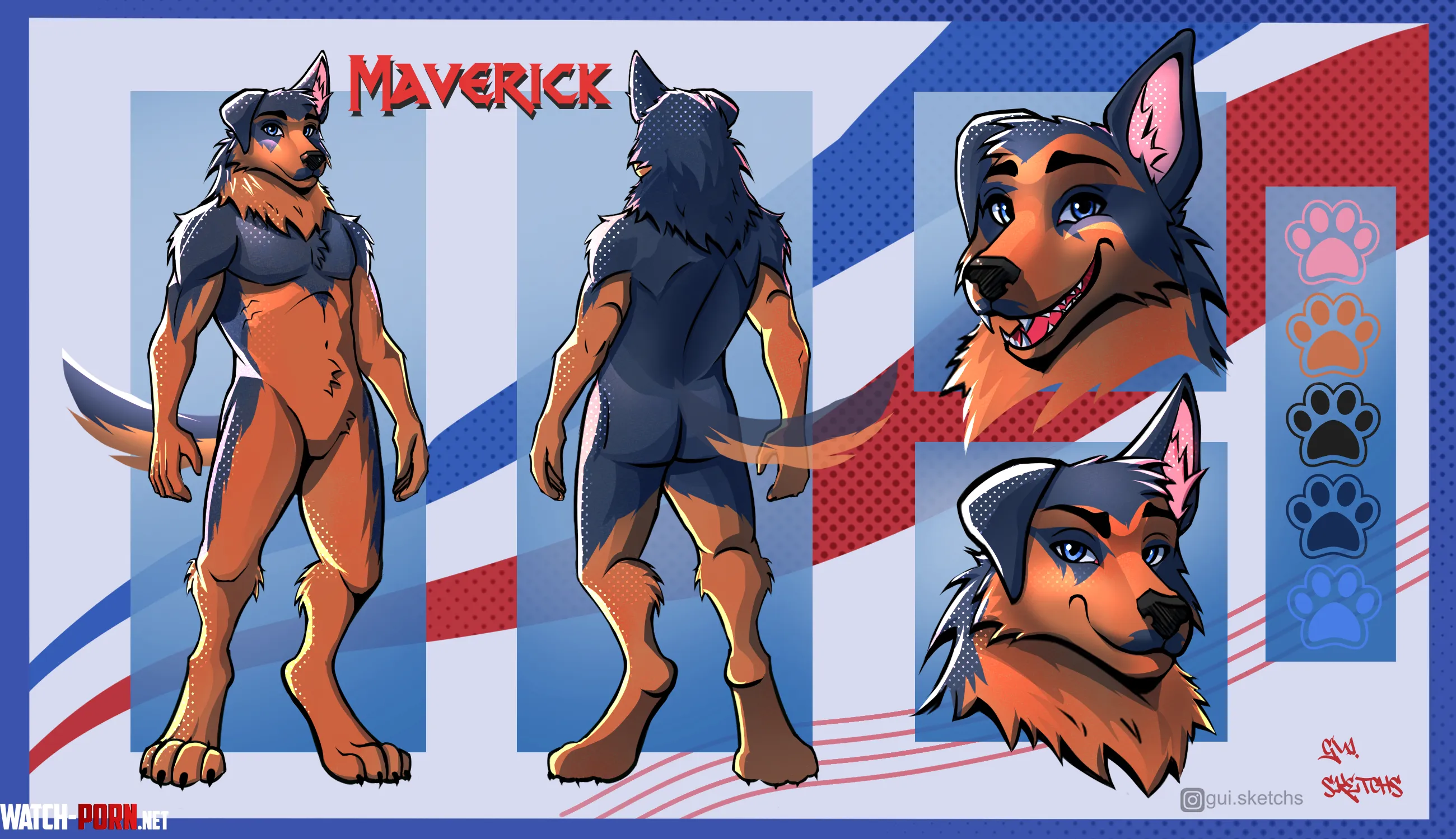 Finished Ref Sheet commission for Maverick DM Me By Me by gui_sketchs