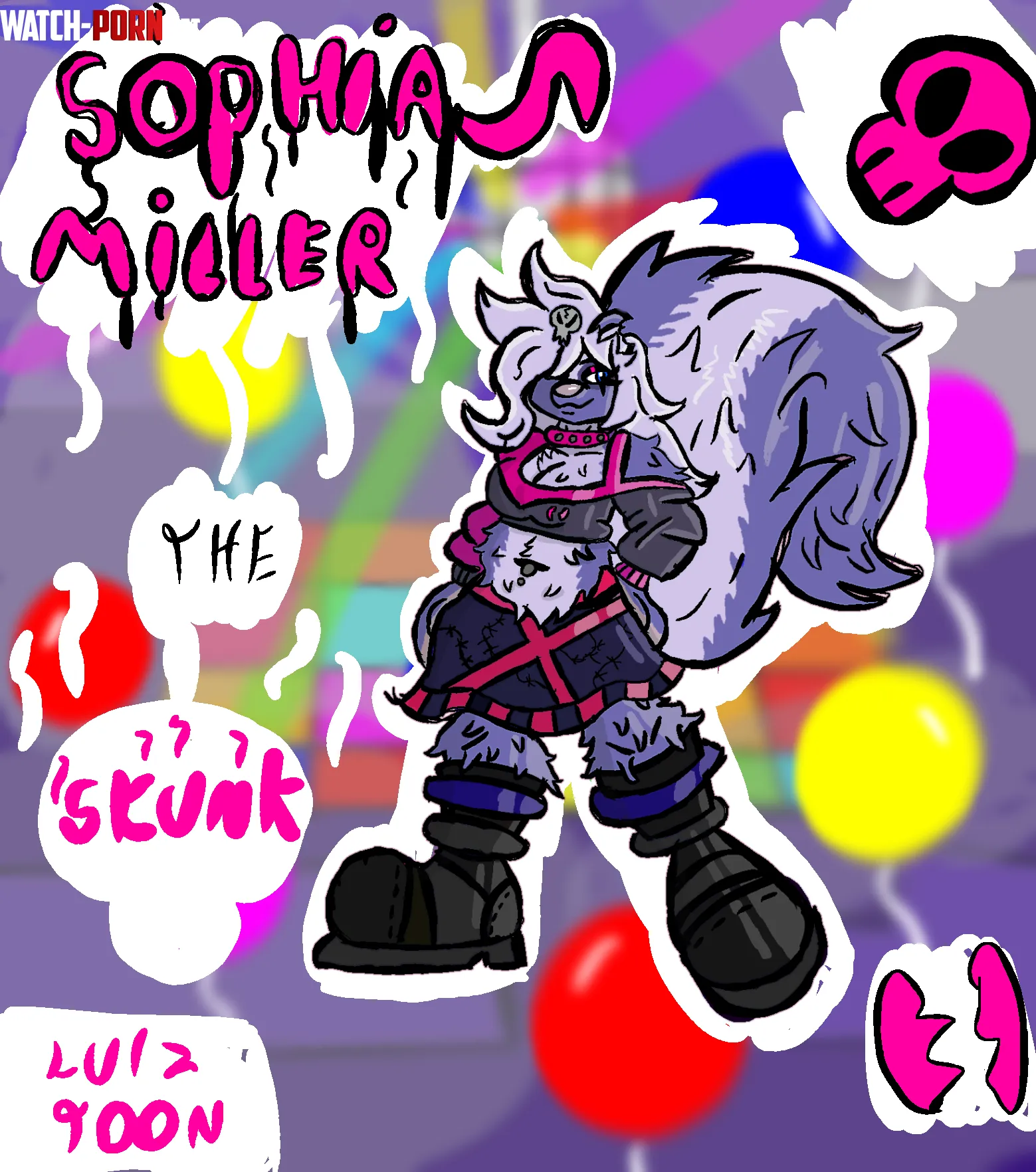 Another furry oc of mine this is Sophia Miller shes a ganb she used to be a drummer too but I dont know if Ill continue with that idea  by LuizRabiscos2004