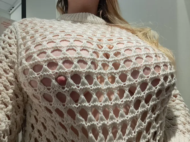 Thumbnail Sweater Dilemma: anxiousslav's Boob Visibility Question