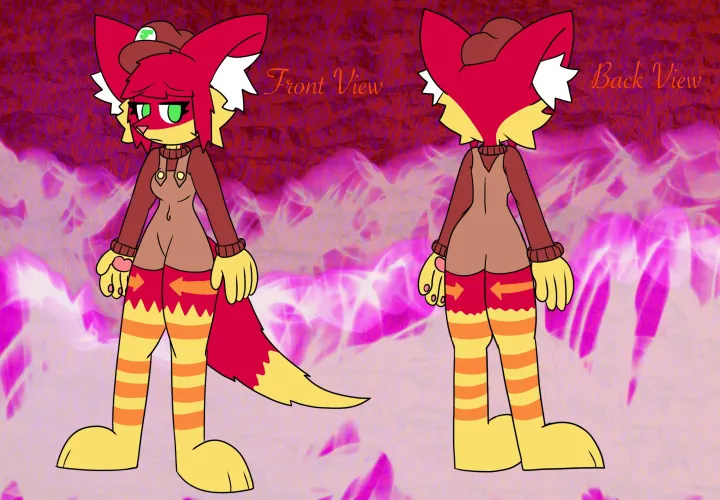 Thumbnail Introducing Jenifur the Hellhound's New Reference Sheet by Jerry_SMG4_Fan