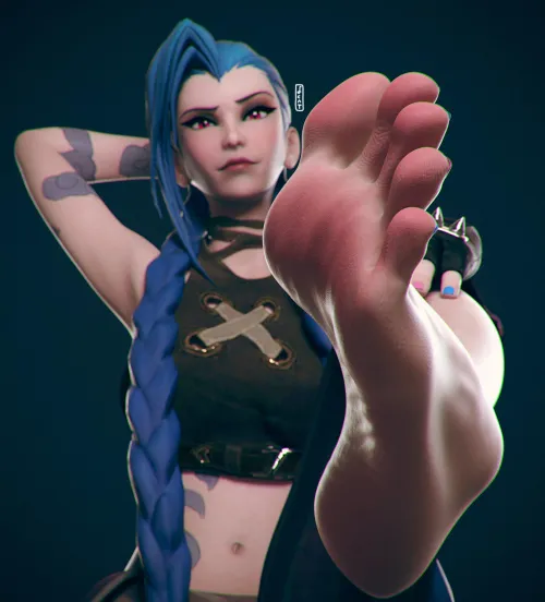 Thumbnail Jinx Unveiled: A Rule 34 Feet Artistry by FeatheryCat | ComaOfSouls