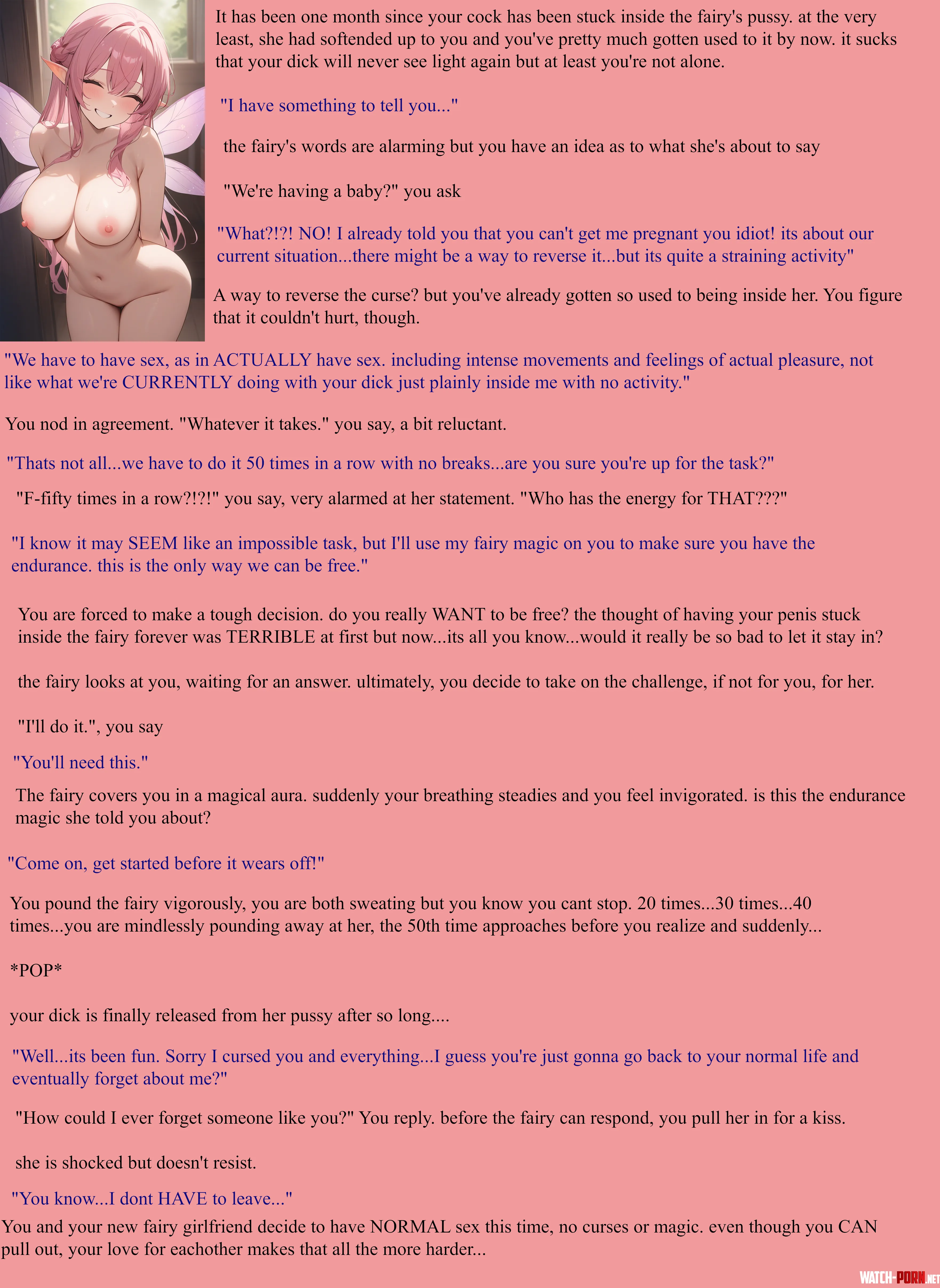 Tricked by the Fairy part 3 finale Fairy Magic Curse Hetero Nonstop Sex Male POV Wholesome AI Image PixAI by NSFWilliam69