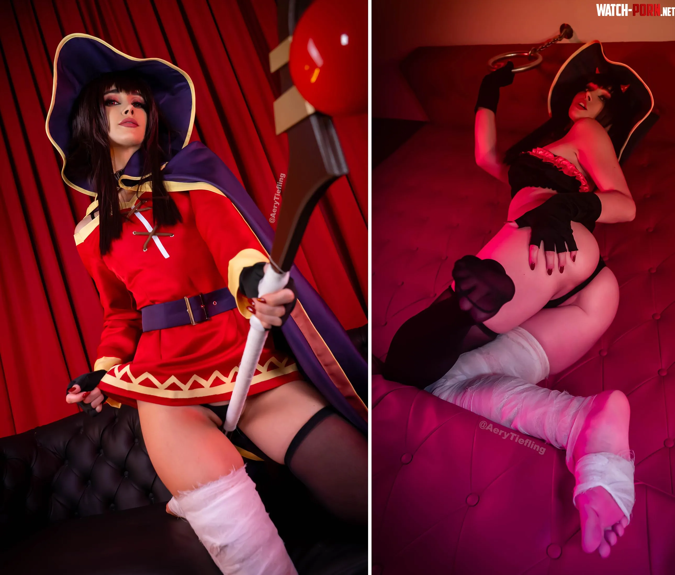 Megumin from Konosuba by Aery Tiefling OC by AeryKorvair