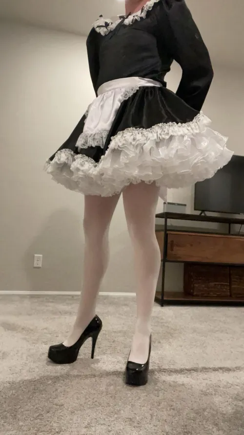 Thumbnail French Maid Fantasy: Enticing Feminine Charm | FemBoys' Playfulness