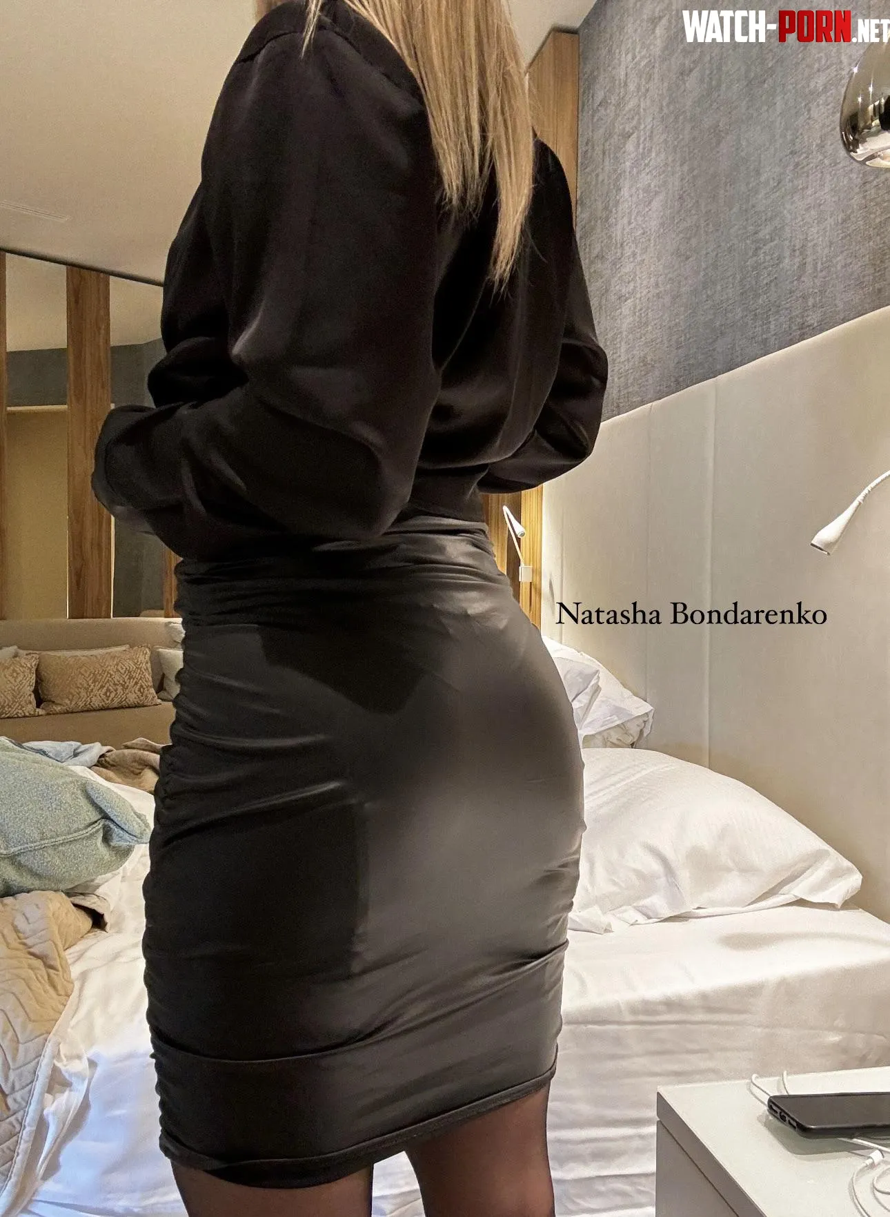 Tight and leather in your bed  by NatyBond_OF