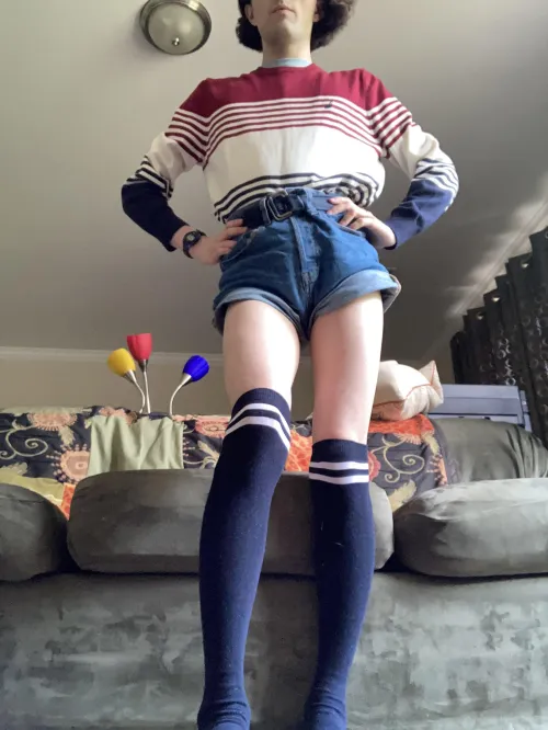 Thumbnail Rocking Short Shorts in a Stylish Outfit by SourCars in femboy Category