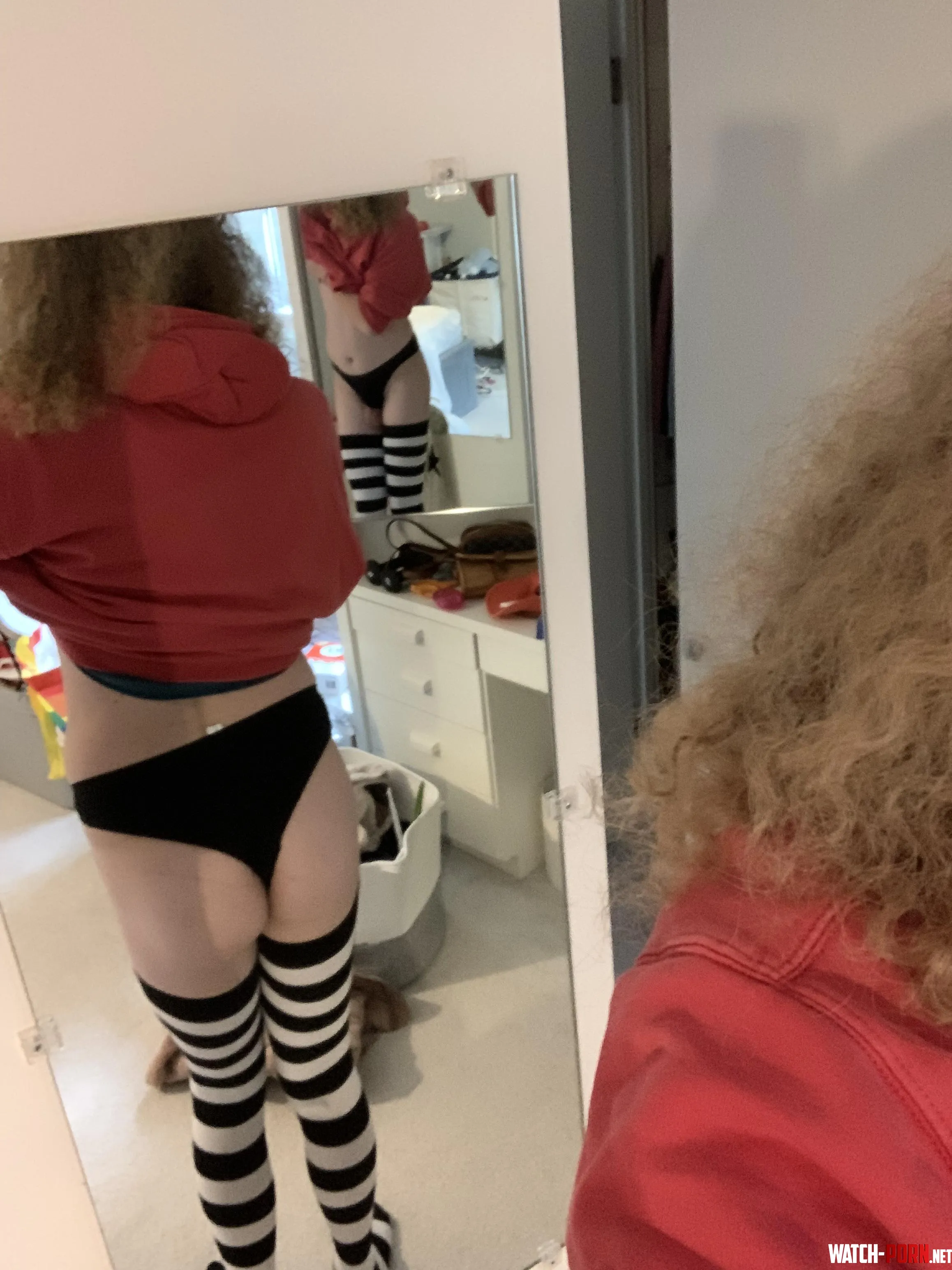 Used a mirror to show off my butt I sure hope it didnt accidentally show off my front too thatd be embarrassing  by Sweet_snow_storm