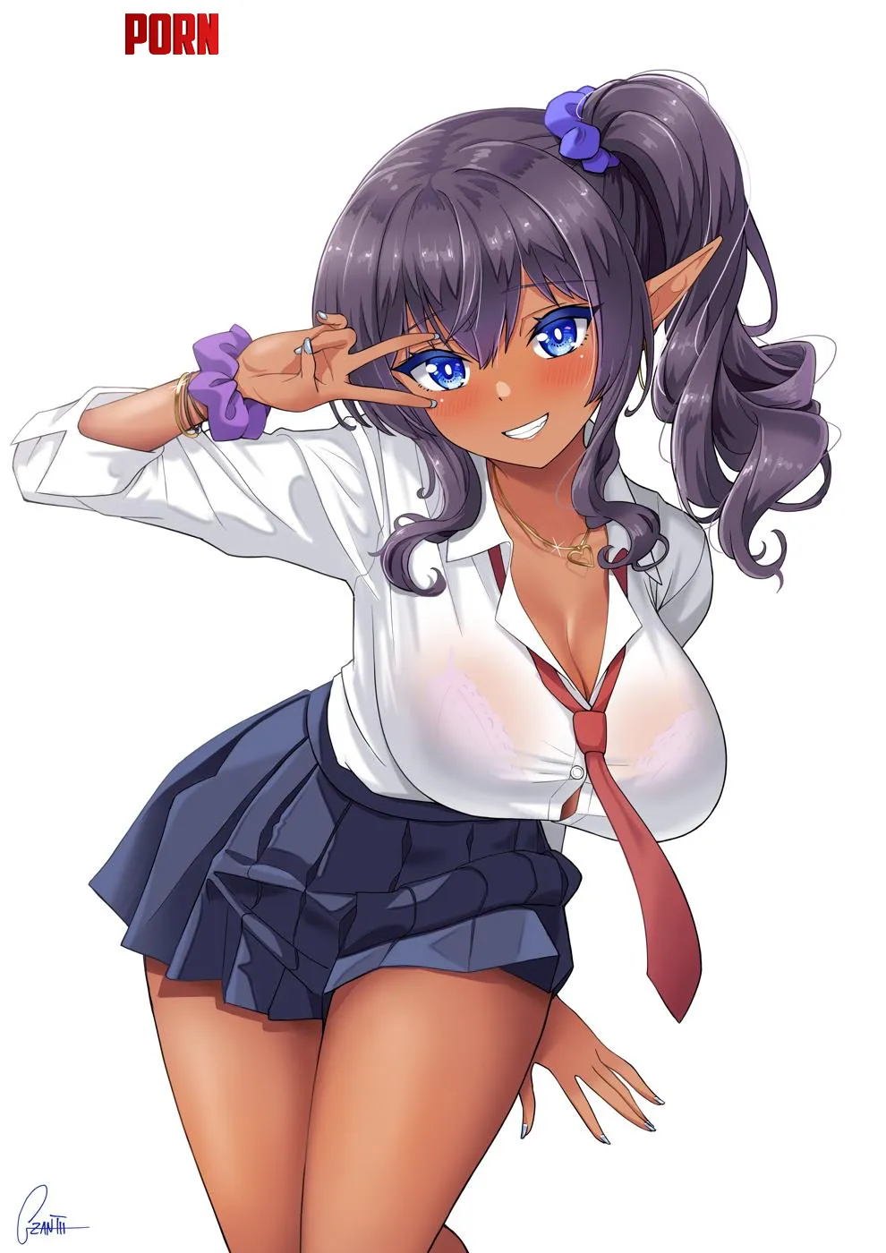 Gyaru elf OC by Gzanth