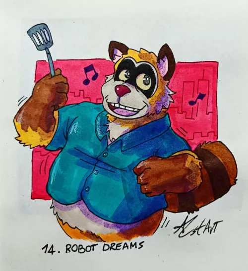 Thumbnail Robot Dreams for Furktober 2024: Day 14 - Furry Art by Cylinder_stArT