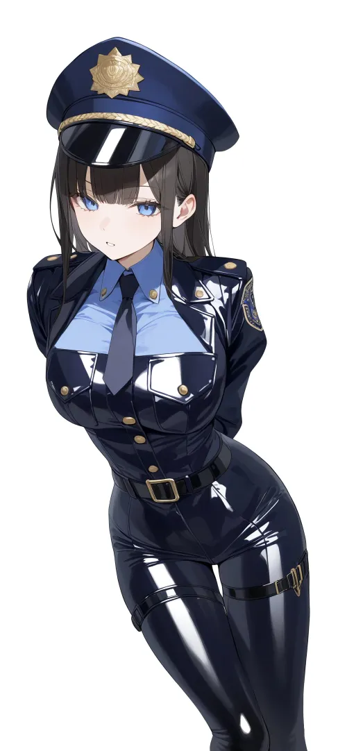 Thumbnail Latex Policewoman  by CheetahSperm18