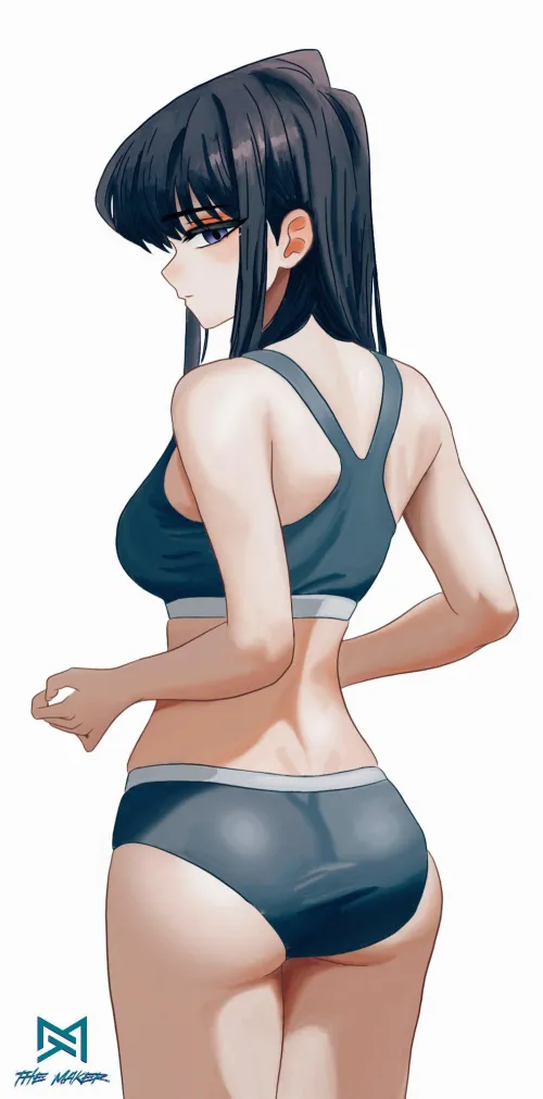 Thumbnail KomiSan Wearing Her Sports Bra And Panties Komi Cant Communicate by Csxc