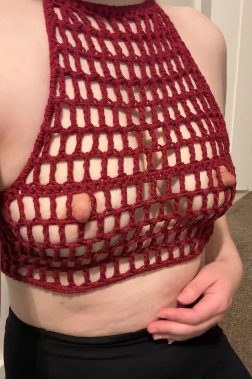 Thumbnail Breathable Crochet Tops: Style and Comfort for Nipples | WellySlut