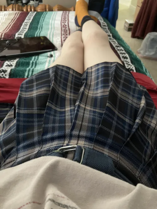 Thumbnail Seductive Style: Skirt on bed by SourCars in the femboy Realm