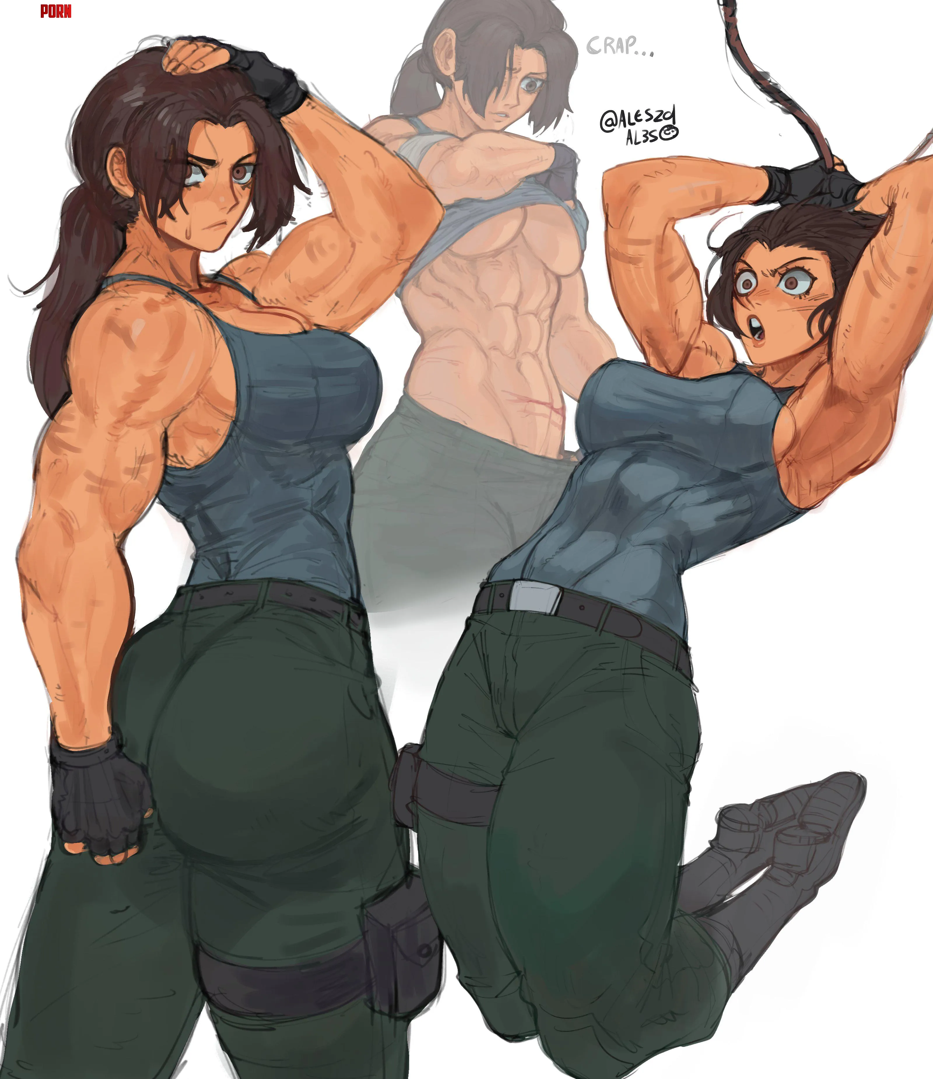 Lara Croft sketch Alesz01 by TheTMoneyMan