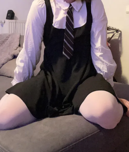 Thumbnail -Nakano_Miku-'s Schoolgirl Cuteness: A Femboy Transformation