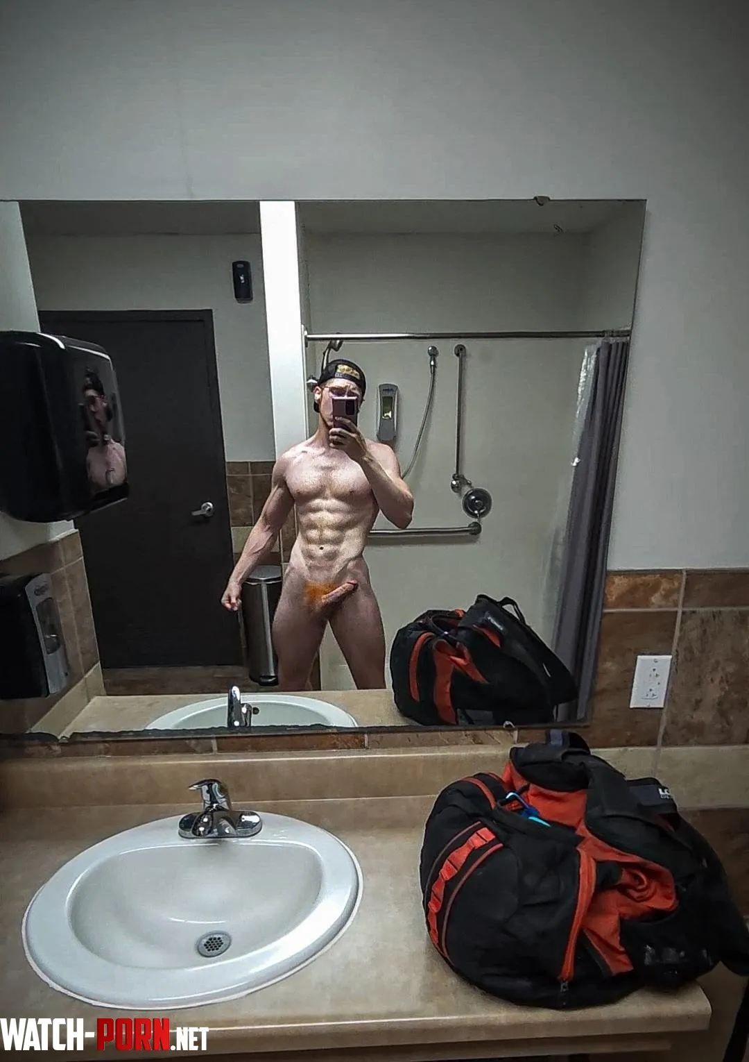 Another wank session in the gym bathroom what would we do if you walked in  by gymbruhhhhh