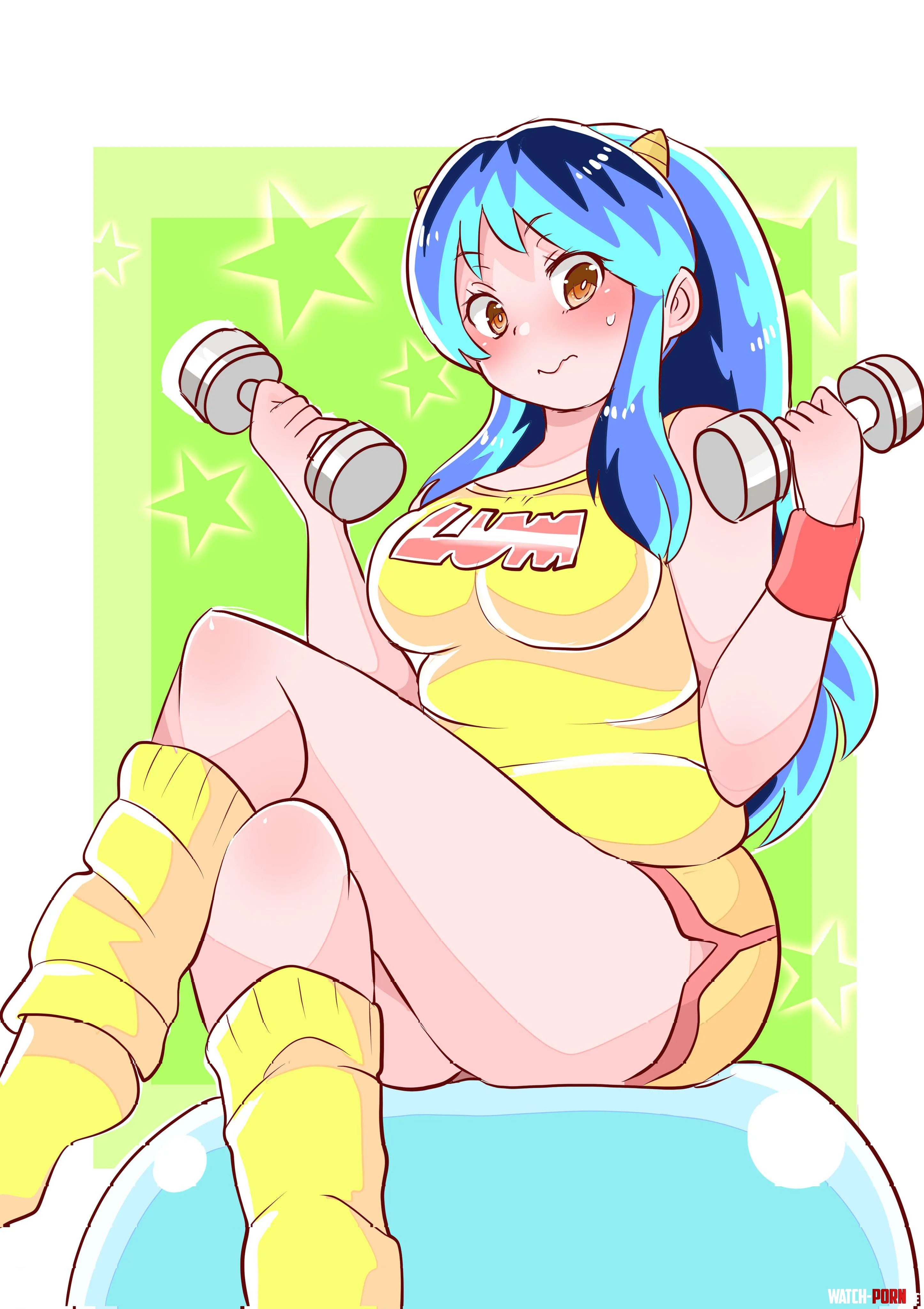 Lum working out by LafterMastr