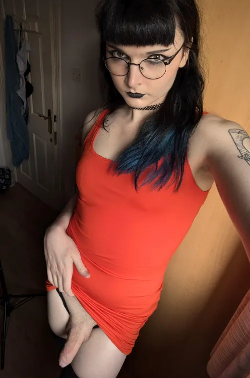 Thumbnail Exploring Fashion: Orange Doubts by tallgothtgirl in Sissies Category