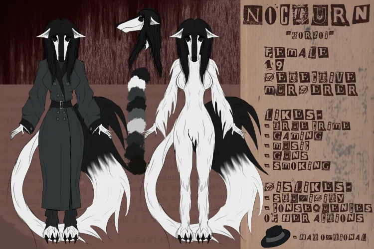 Thumbnail Proper Ref Sheet for My Sona - Furry Art by arctichen1