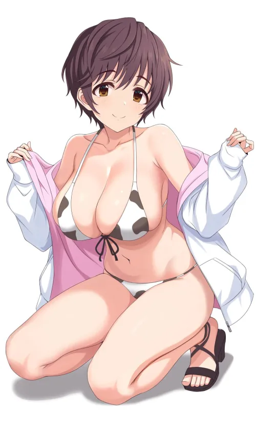 Thumbnail Shizuku Idolmaster in a Cow Bikini | A_MASSIVE_PERVERT's Ecchi Find