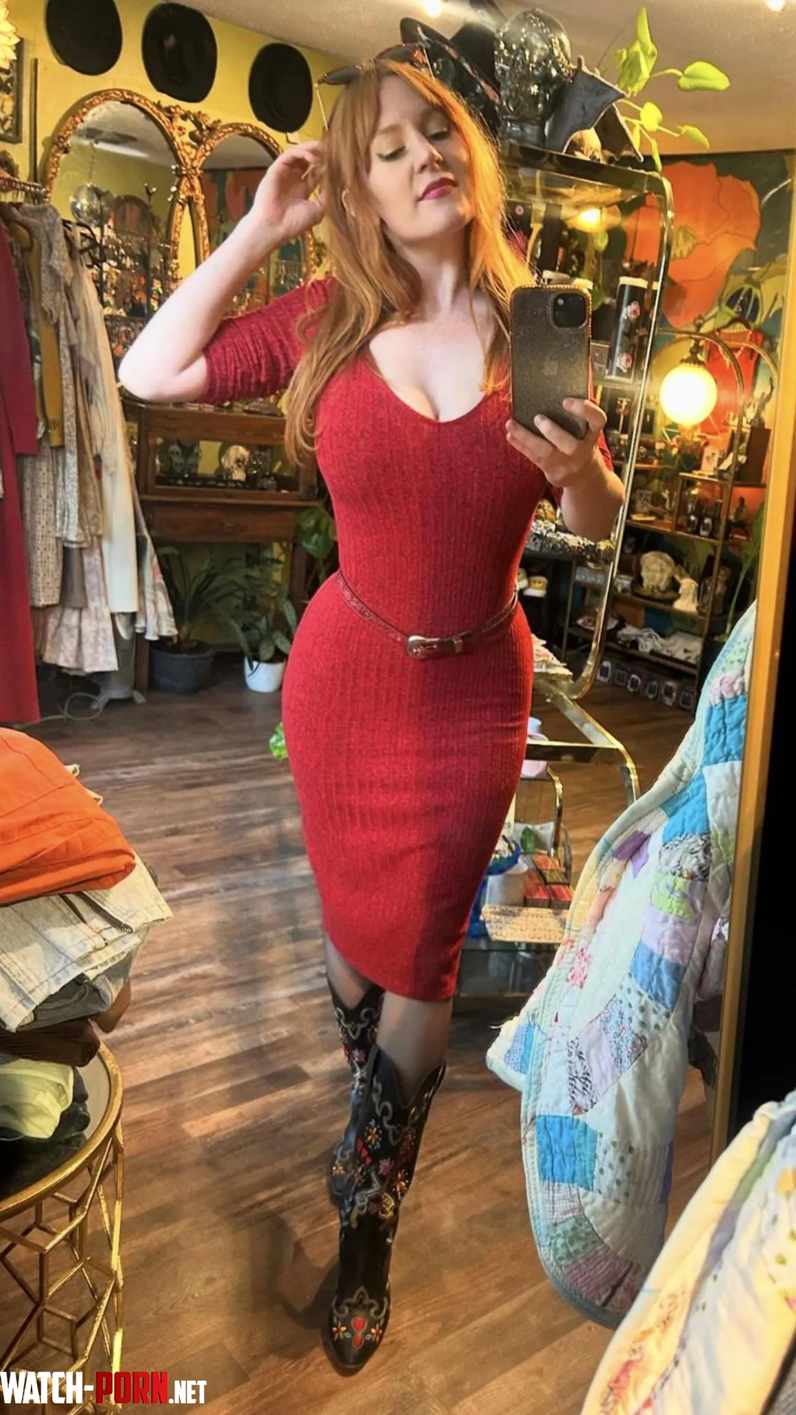 Curvy Red Dress by Lonkane