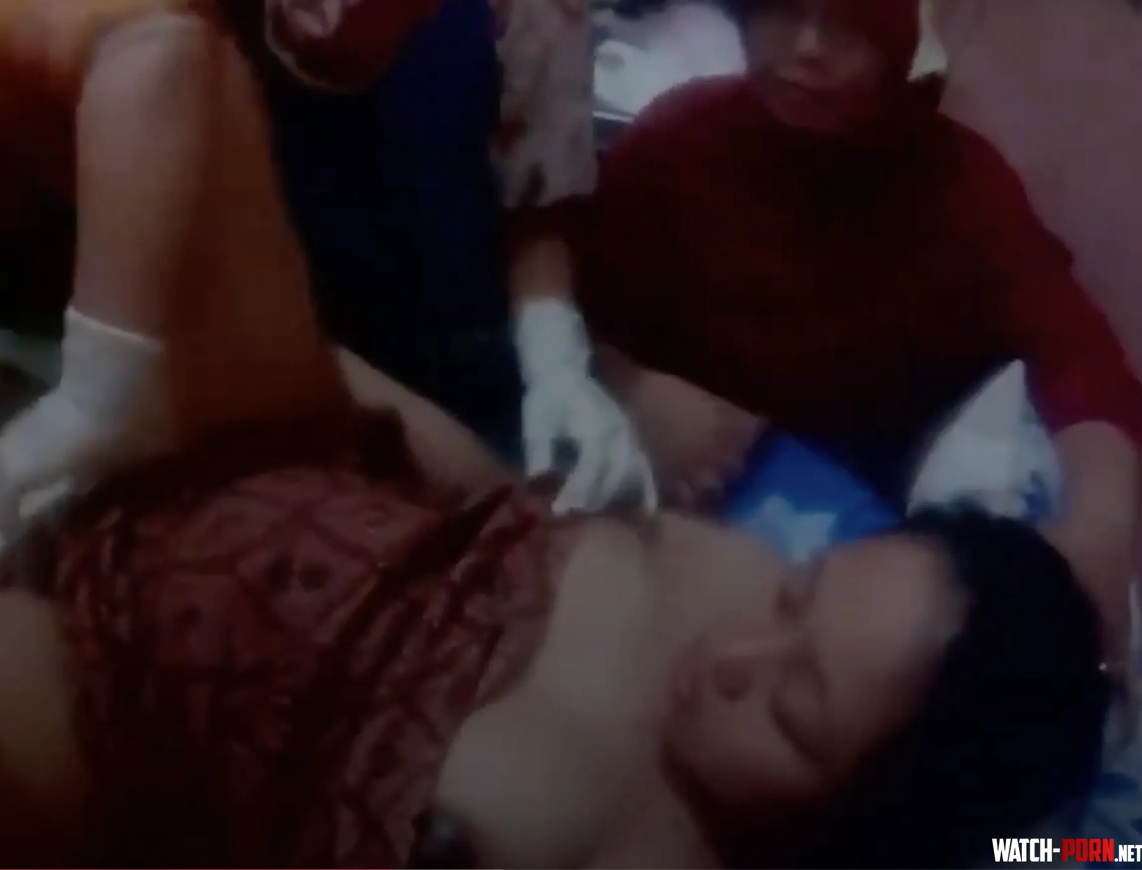 An Indonesian woman gives birth at a clinic with a thin blanket covering her naked body A midwife helps the mother stimulate her nipplesnhxxpswwwyoutubecomwatchvIIU6FjYUbw by Waste-Substance-3679