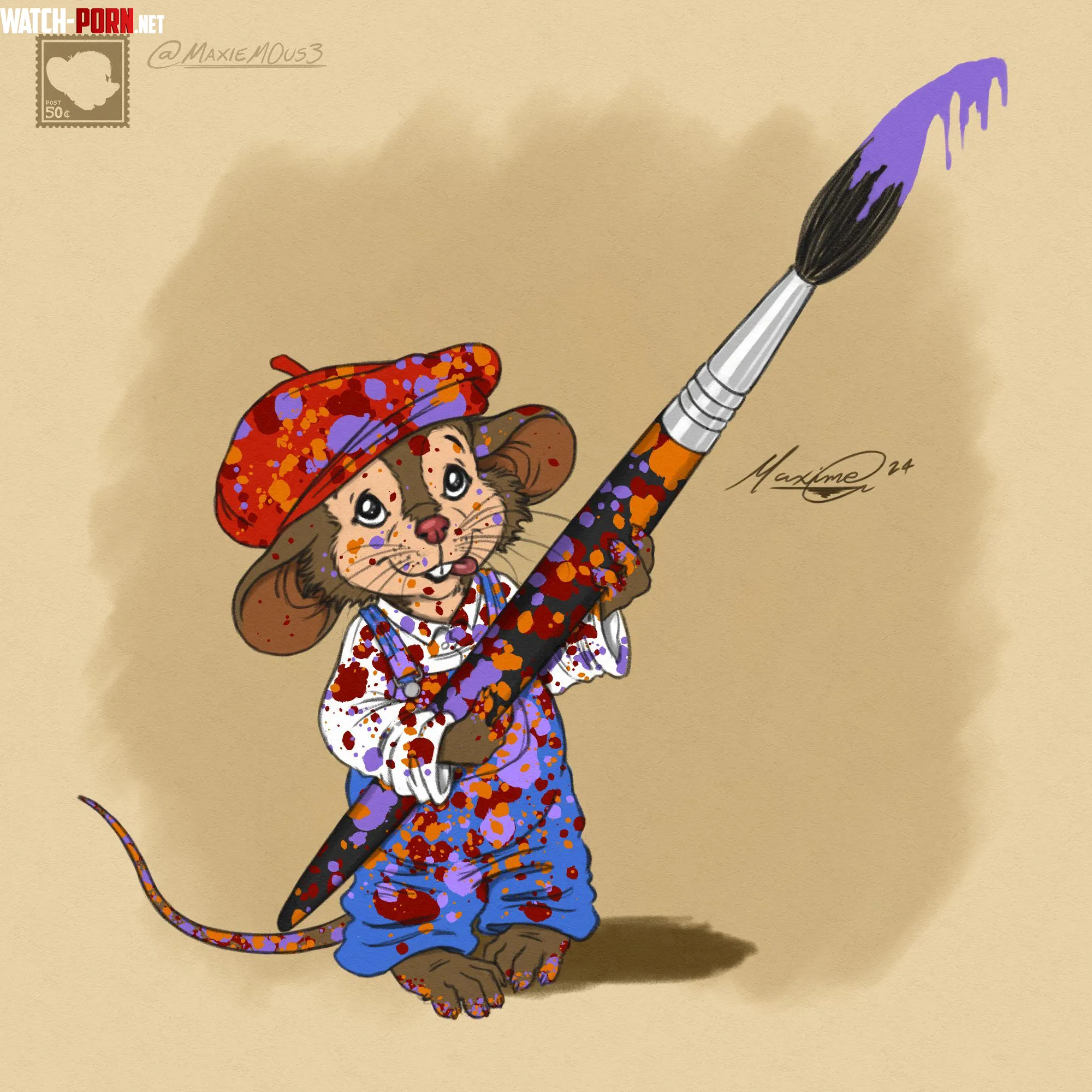 Fievel Becoming an Artist by Me MaxieM0us3 by MaxieM0us3